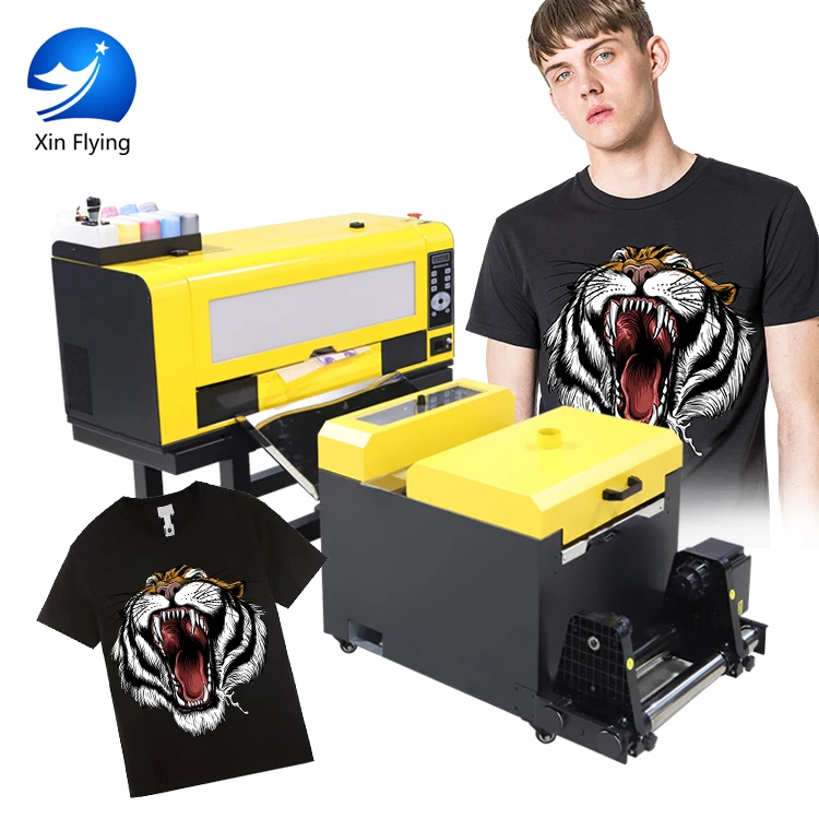 Xin Flying cheap dtf t shirt printer pet film printer 12inch/24inch dual xp600 head inkjet dtf printer for sale