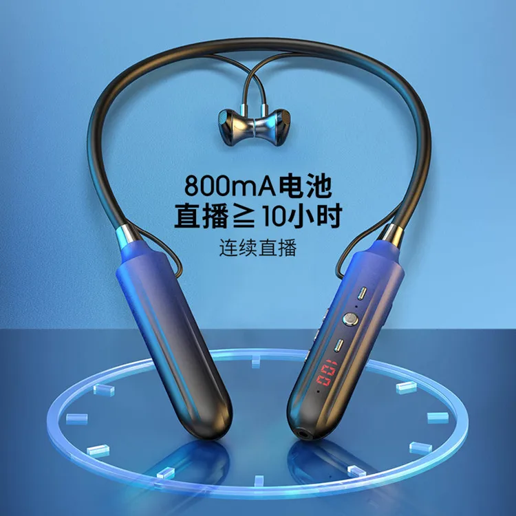 890K Sport Neckband BT Earphone 8D Stereo Headphone 800Mah Big Battery KTV Live Stream Headset With Mic