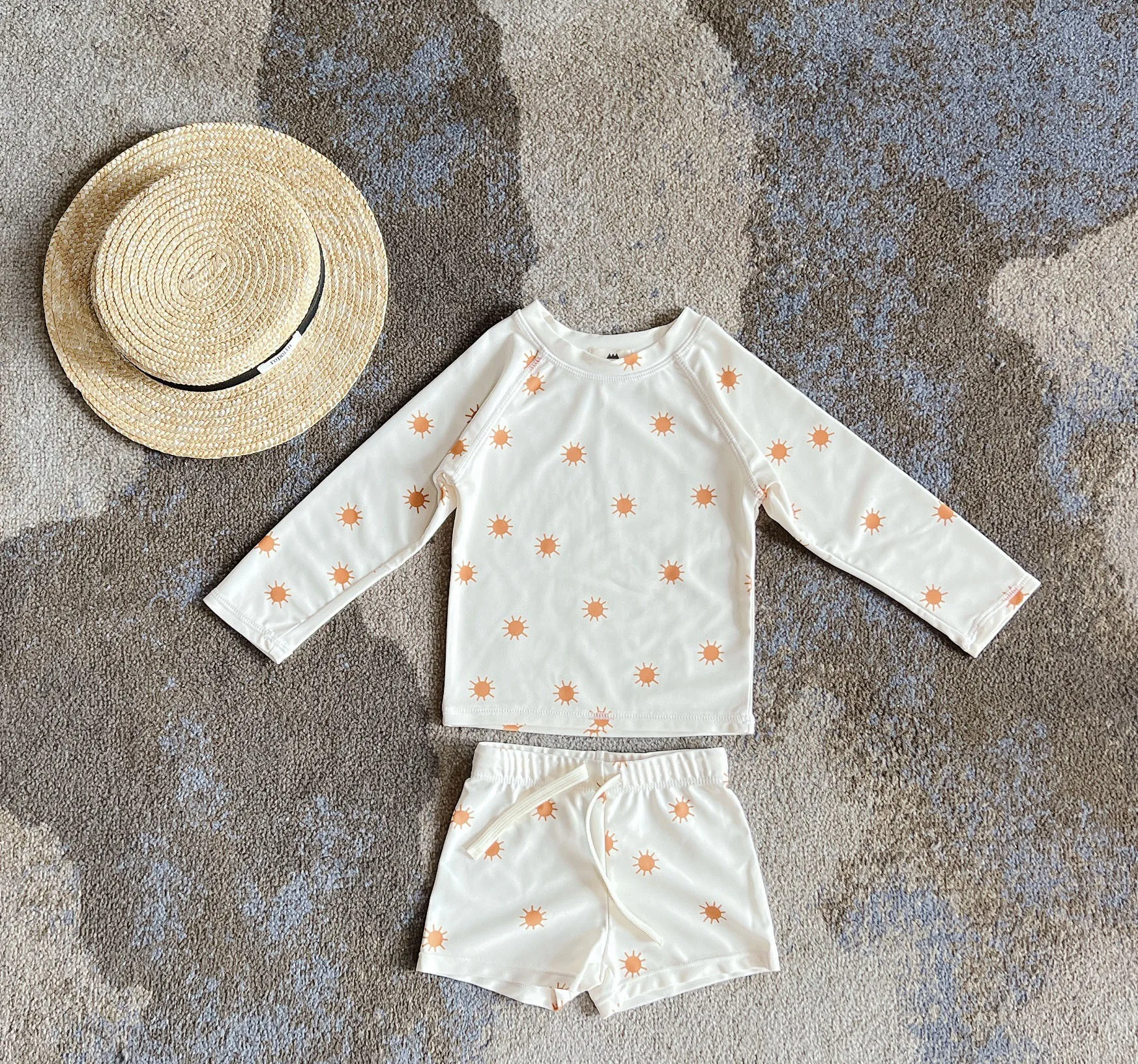 HAOUME Custom Lovely Kids Swimsuit Child Bikinis Girls Boys Two-Pieces Beachwear Swimwear Baby Swimwear Set For Girls And Boys