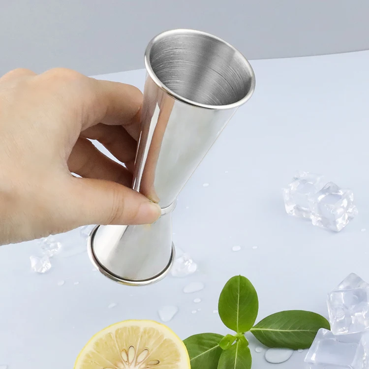 Custom Metal Jigger 2 oz 1 oz Stainless Steel Double Cocktail Jigger Alcohol Measuring Cup For Bartending
