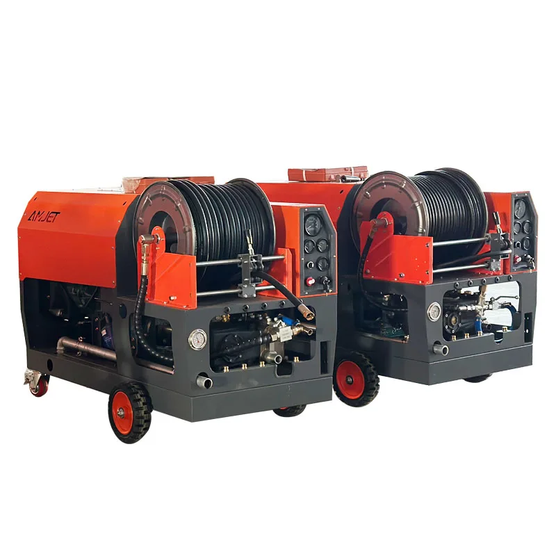 AMJET Worry-free 150bar 62hp Wireless start Sewer spray drainage cleaner water jet Pipe desilter Drain Cleaning Machine