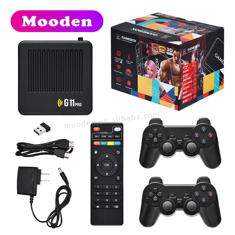 Update G11 Pro Game Box 4k HD Video Game Console 30000+ Retro 3D Games 64GB/128G TV System Classic Game Console For PS1/PSP/N64