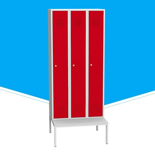 3 Door Gym Locker Room Furniture Steel Gym Locker With
