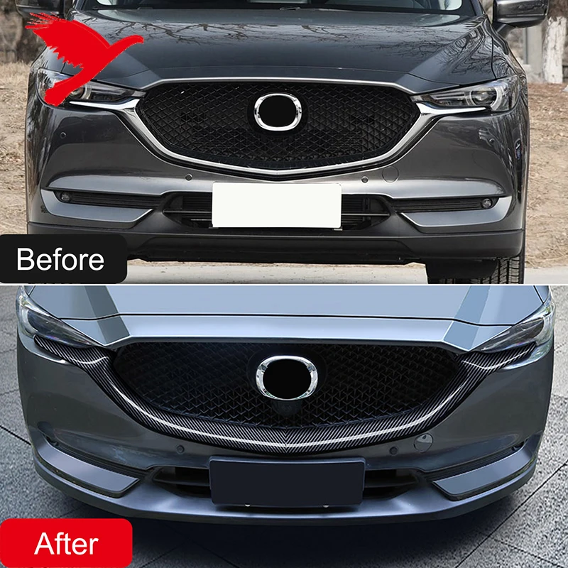 Спереди снизу Средний решетка рамки Накладка для Mazda CX-5 2017-2021