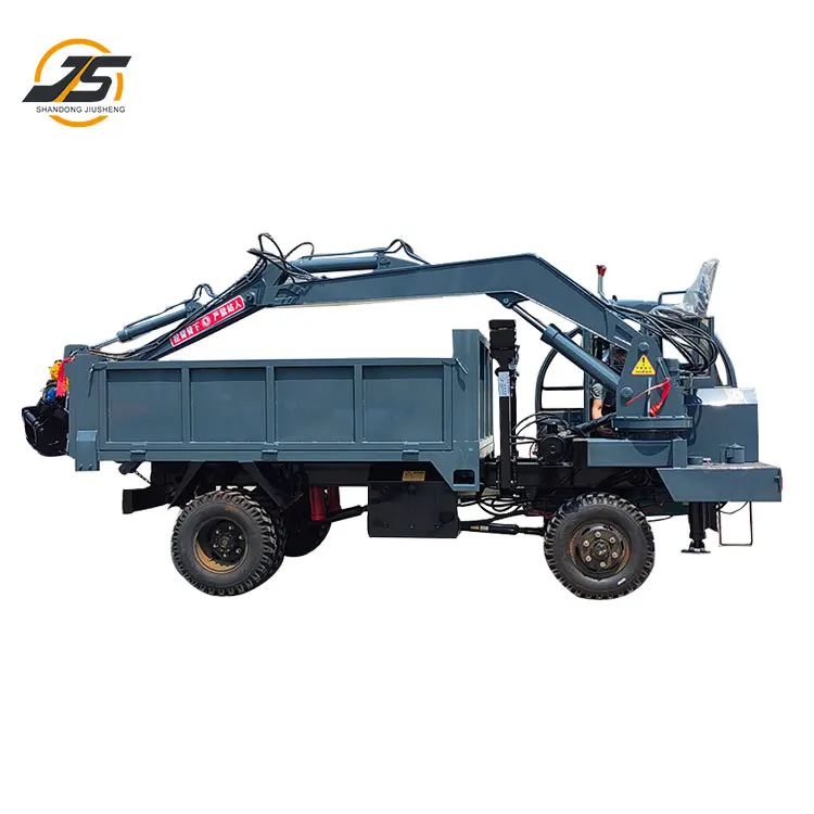 Double legged gripper with good stability self loading and self dumping sugarcane machine
