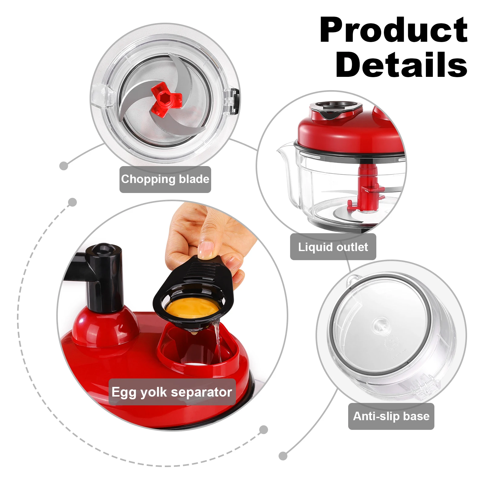 Household Hand Crank Manual Vegetable Chopper Cutter 3 In 1 Multi Chopper Manual Salad Vegetable Chopper