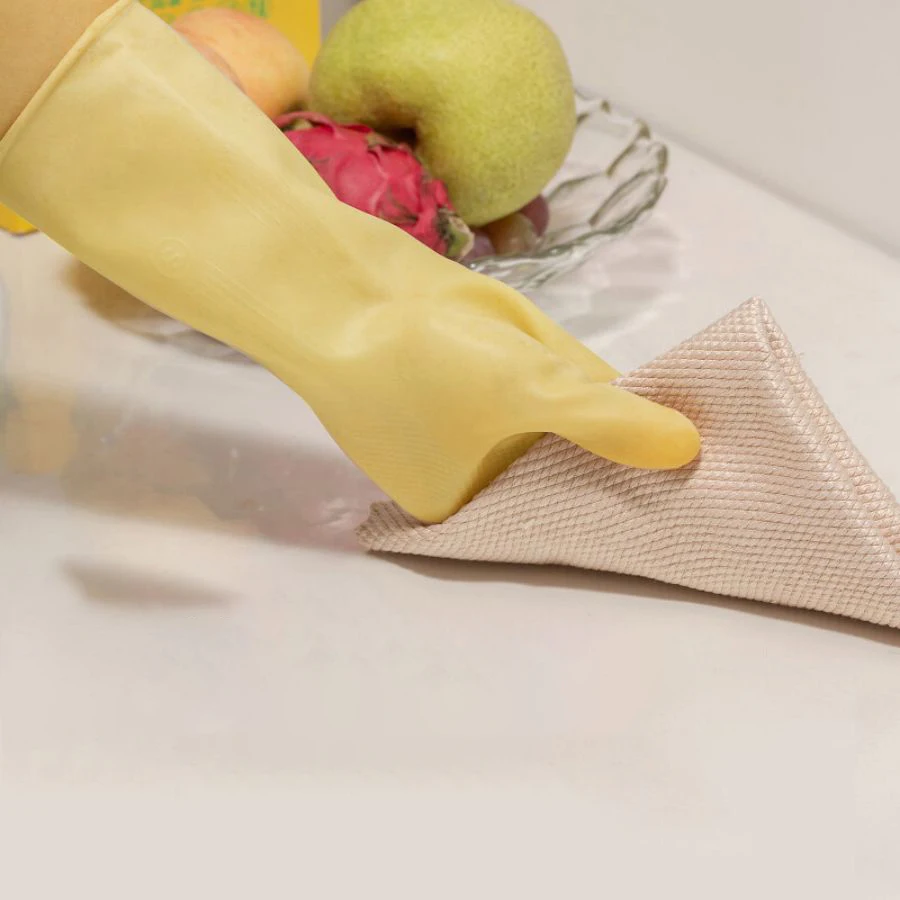 GuangZhou Wholesale Latex Gloves Kitchen Rubber Gloves Household Cleaning Latex Dish Washing Work Gloves