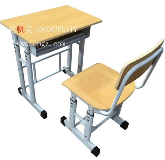 Wholesale commercial fixed single school table and chair for high school