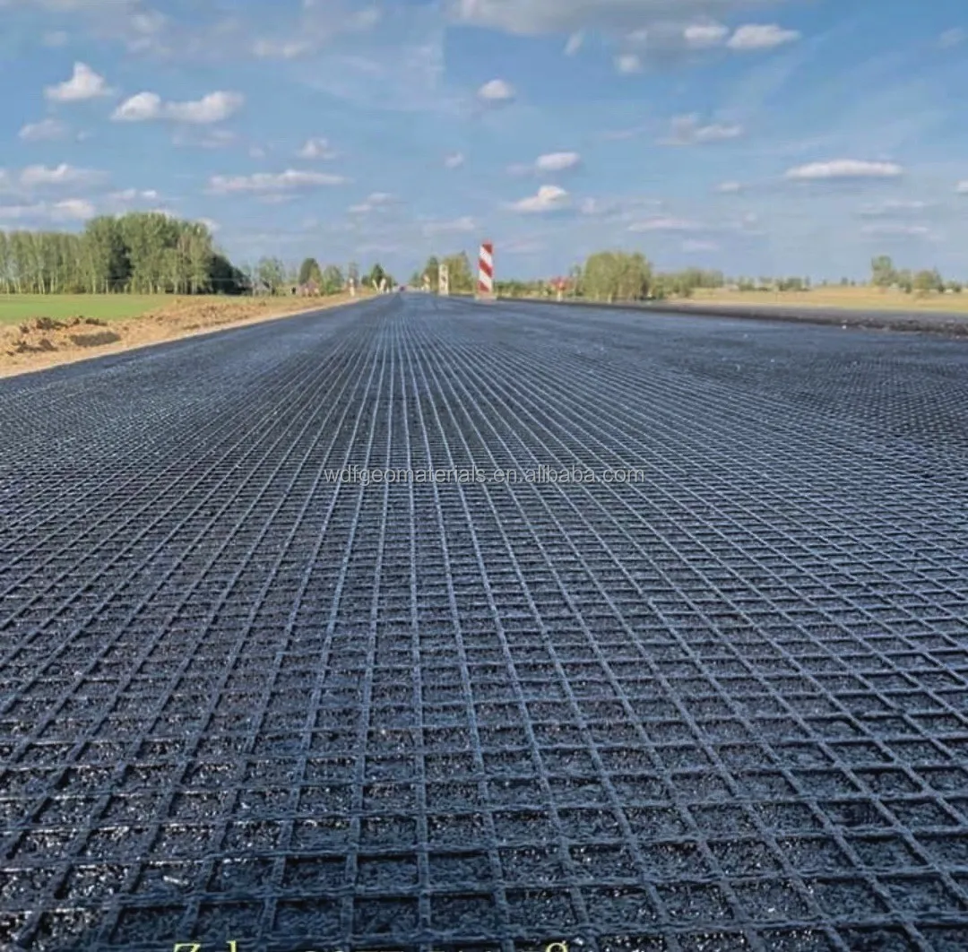 Fiberglass Geogrid Gravel Grid Ground Grid Biaxial fiberglass geogrid price asphalt grid for road construction