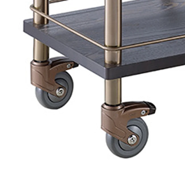 C-25 Luxury Hotel Restaurant Drink Wine Service Cart Hotel Trolley Hotel Furniture Wood+metal European