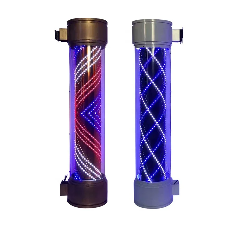 Siman Light Hairdressing Sign Light Mounted Revolving High Quality Red Blue White LED Barber Shop Turn Light Pole