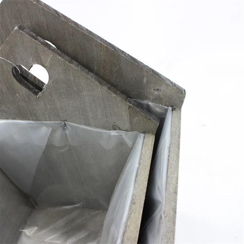 Antique Retro Wooden Tissue Box Handmade vintage wood photo box with handle