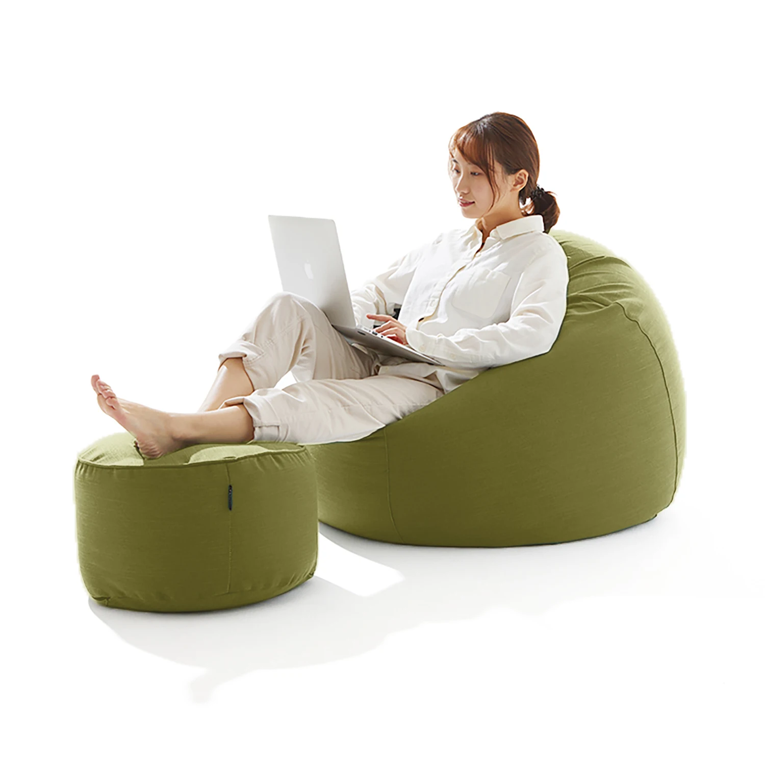 Indoor Modern Bean Bag Chair ottoman kids Round poufs