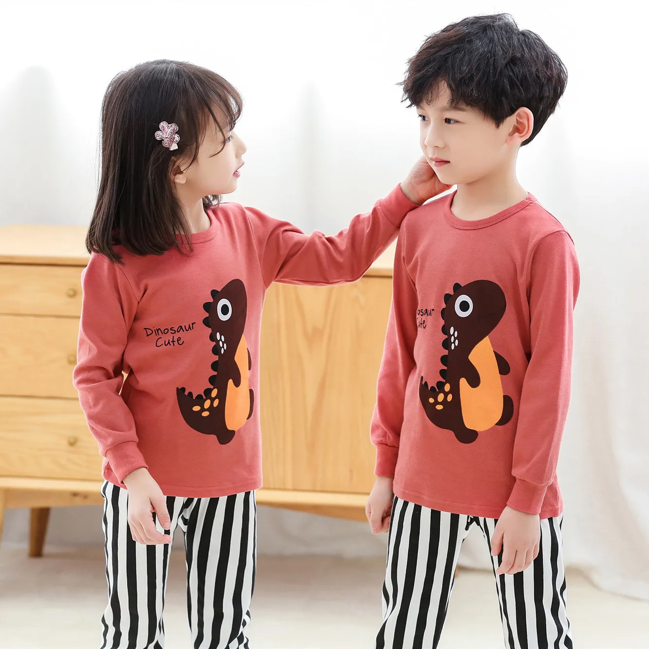 Autumn Wholesale Kids Pajama Sets 100% Cotton Children Sleepwear Cartoon Kids Pyjamas Winter Baby Pajamas Set