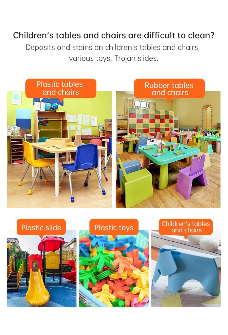 500ml Spray Cleaning chemicals for School desks kindergarten chairs toys effectively remove graffiti dirt grease lemon fragrance
