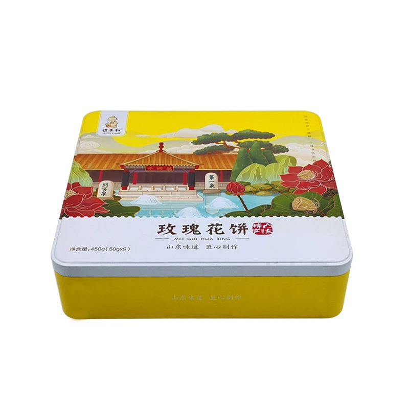 wholesale  printed metal tin box gift rectangle tin,t in can for storage,recycle tin  tin can baking