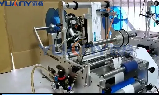 Small Desktop Semi Automatic Spirits Wine Tin Cans Jar Round Bottles Sticker Labeling Applicator Machine