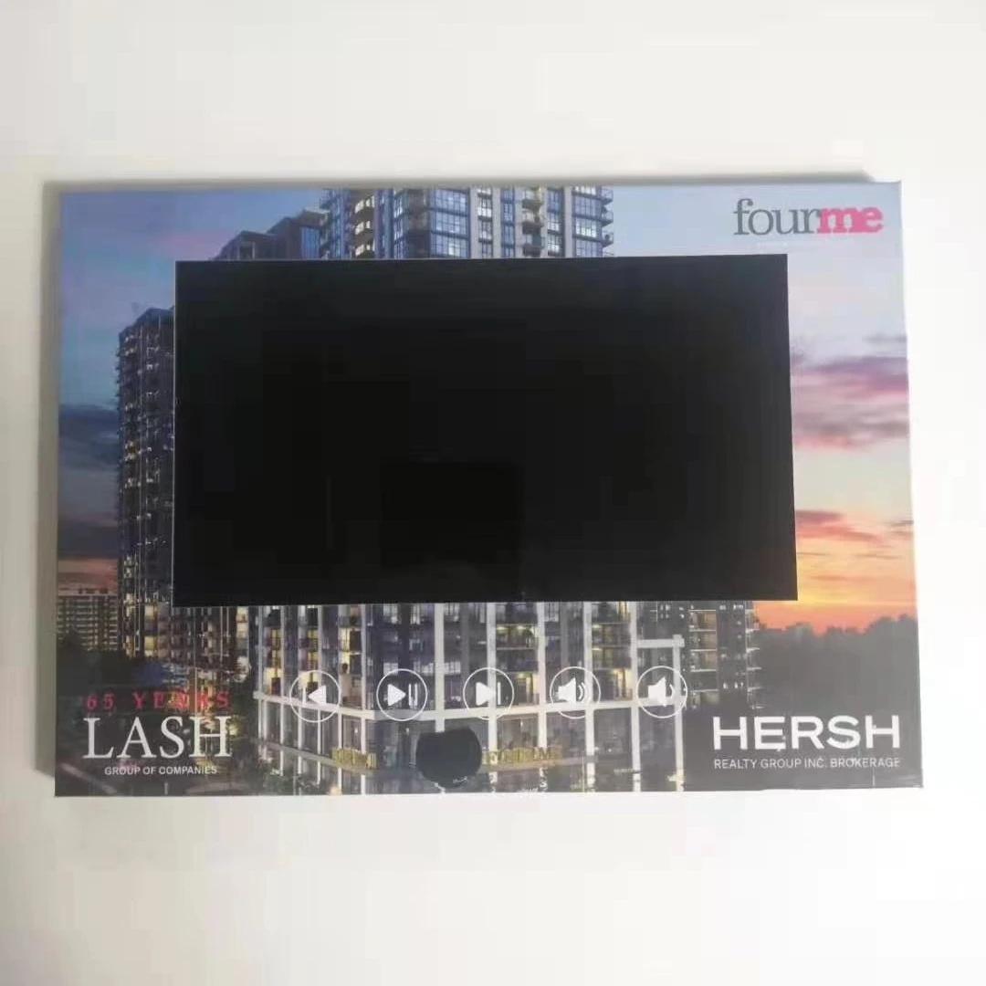Custom Realtors Real Estate Video Brochure 7inch Video Brochure Greeting Card for Real Estate