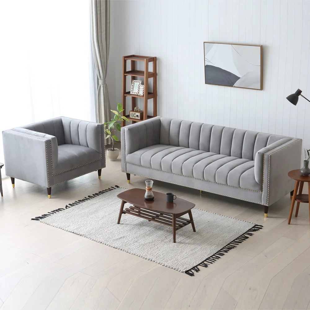 producer customise 3 seater sofa and armchair sofa set 3 2 1 furniture living room mid century tuxedo chesterfield velvet couch