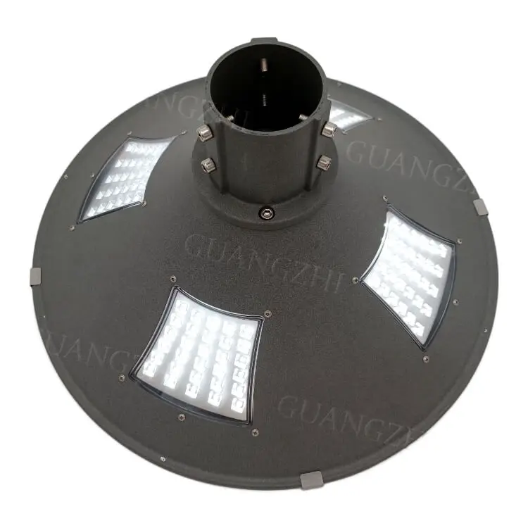 Promotional Top Casting Materials Human Body Induction Circular 360 Degree 30W Solar Garden Light with Advanced Technology Cell