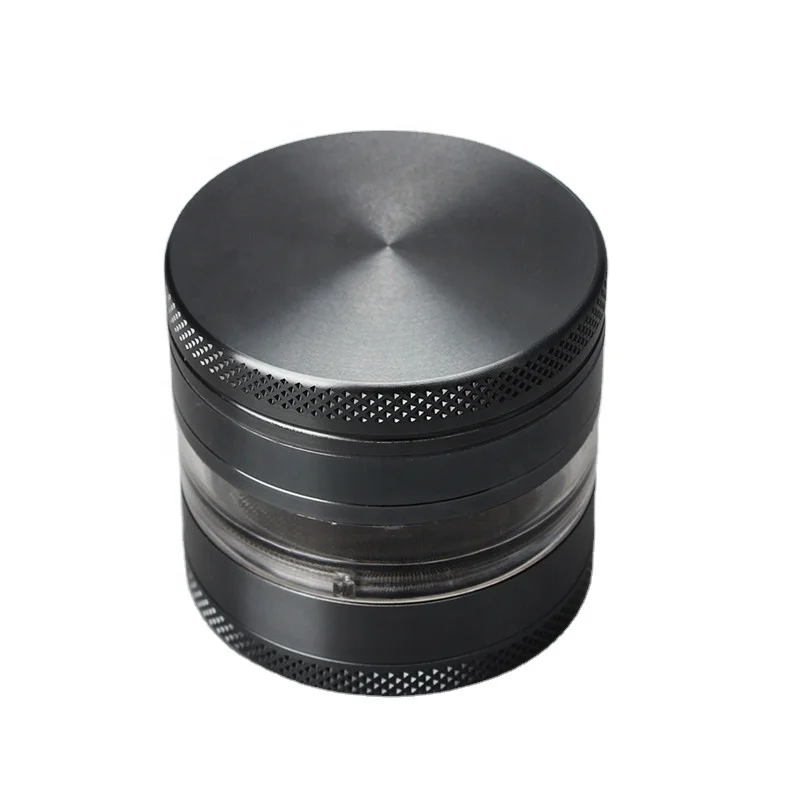 Domestic Transparent Storage Room Metal Herb Grinder 63mm Detachable Mesh Layer Tobacco Grinder