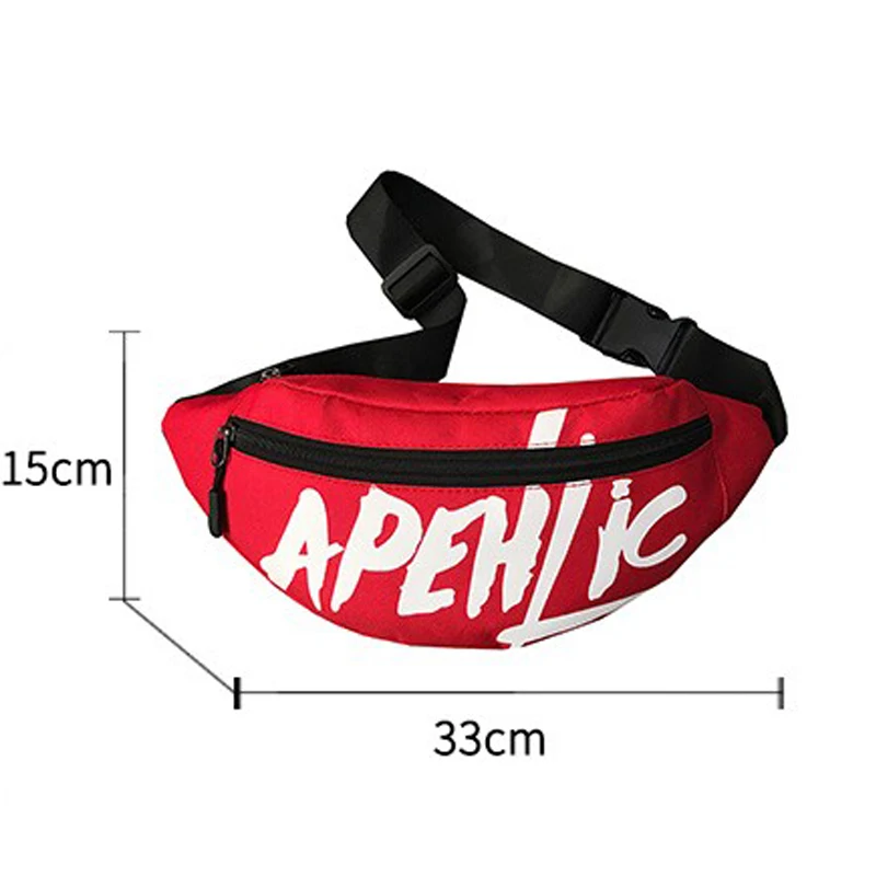 Running waist bag fashion women fanny pack unisex chest shoulder bags for men