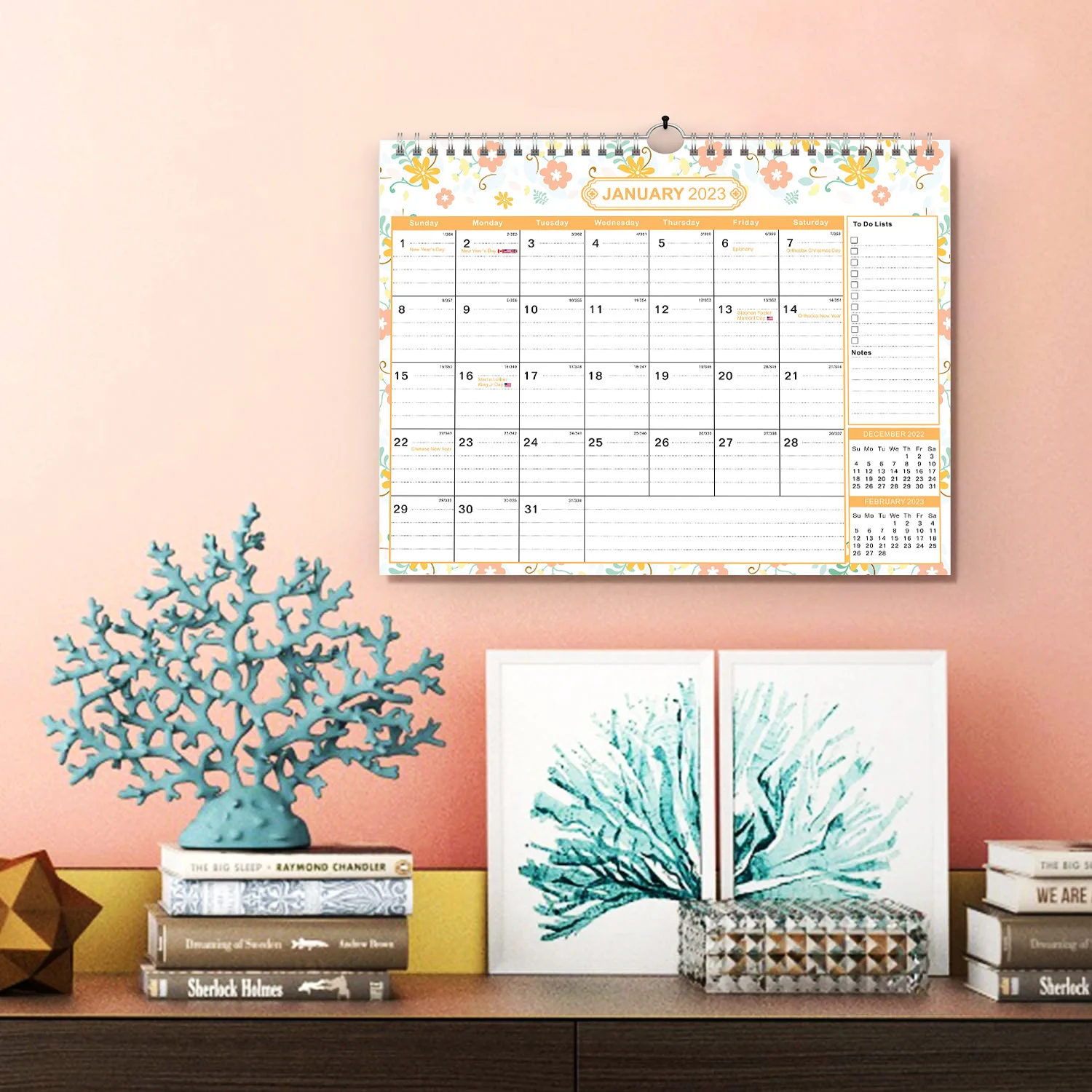 Promotional English Calendar Printing 2023 Calendar Countdown European and American Holiday Calendar