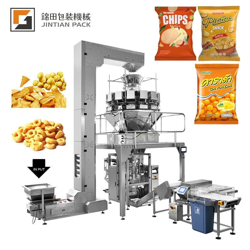 JT-520VW 10-1000g plastic bag dates printing automatic weighing packing machine food