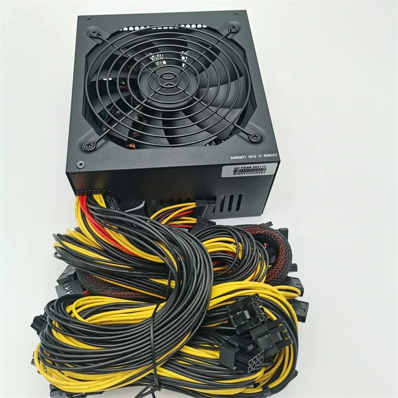 ATX 90Plus Gold Platinum 2000w Mute PSU Computer Fan Case Server Power Supply 2000W for Graphics card 24pin atx Quietly Mute psu