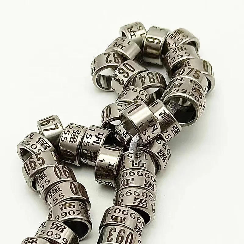 Homing pigeon rings customizable Rings pigeons Stainless steel ring