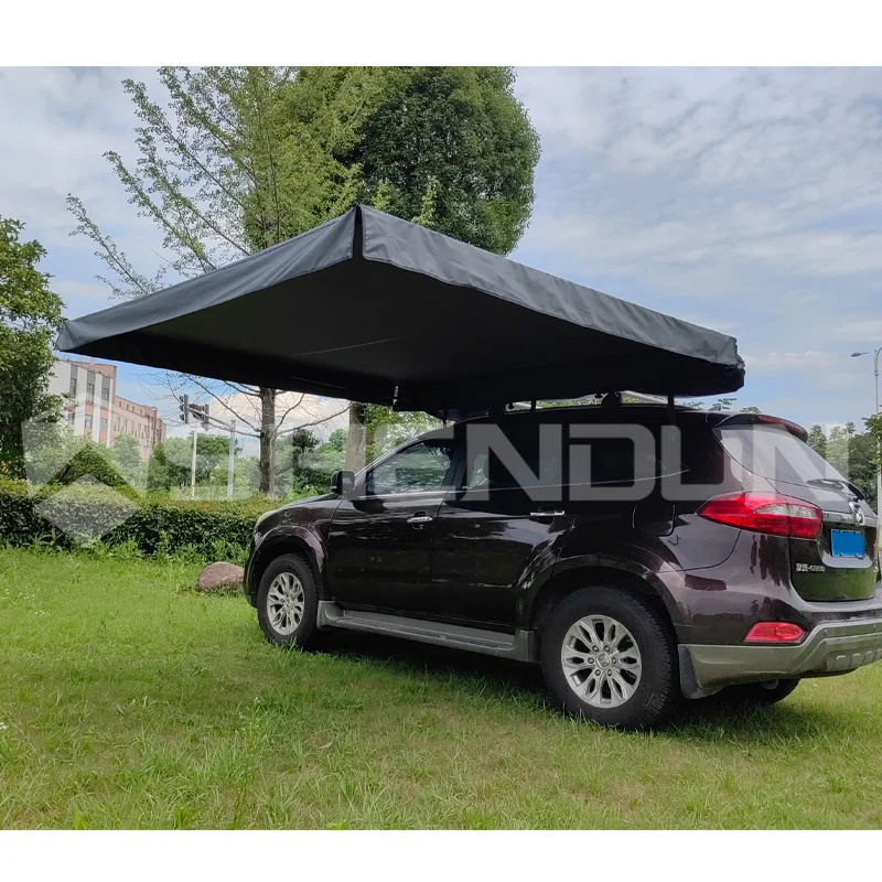 Outdoor camping 4wd foldable truck vehicle open high quality push- pull folding car roof fast open freestanding car side awning