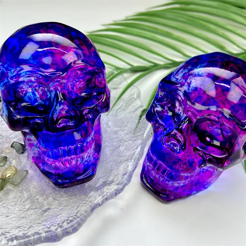 New Product Release Great Price High Quality Colored Glass Skulls For Home Decoration Ang Gift