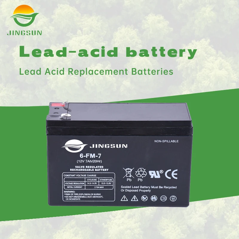 Jingsun hot selling 12v 7ah lead acid battery agm battery good deep discharge performance for energy storage