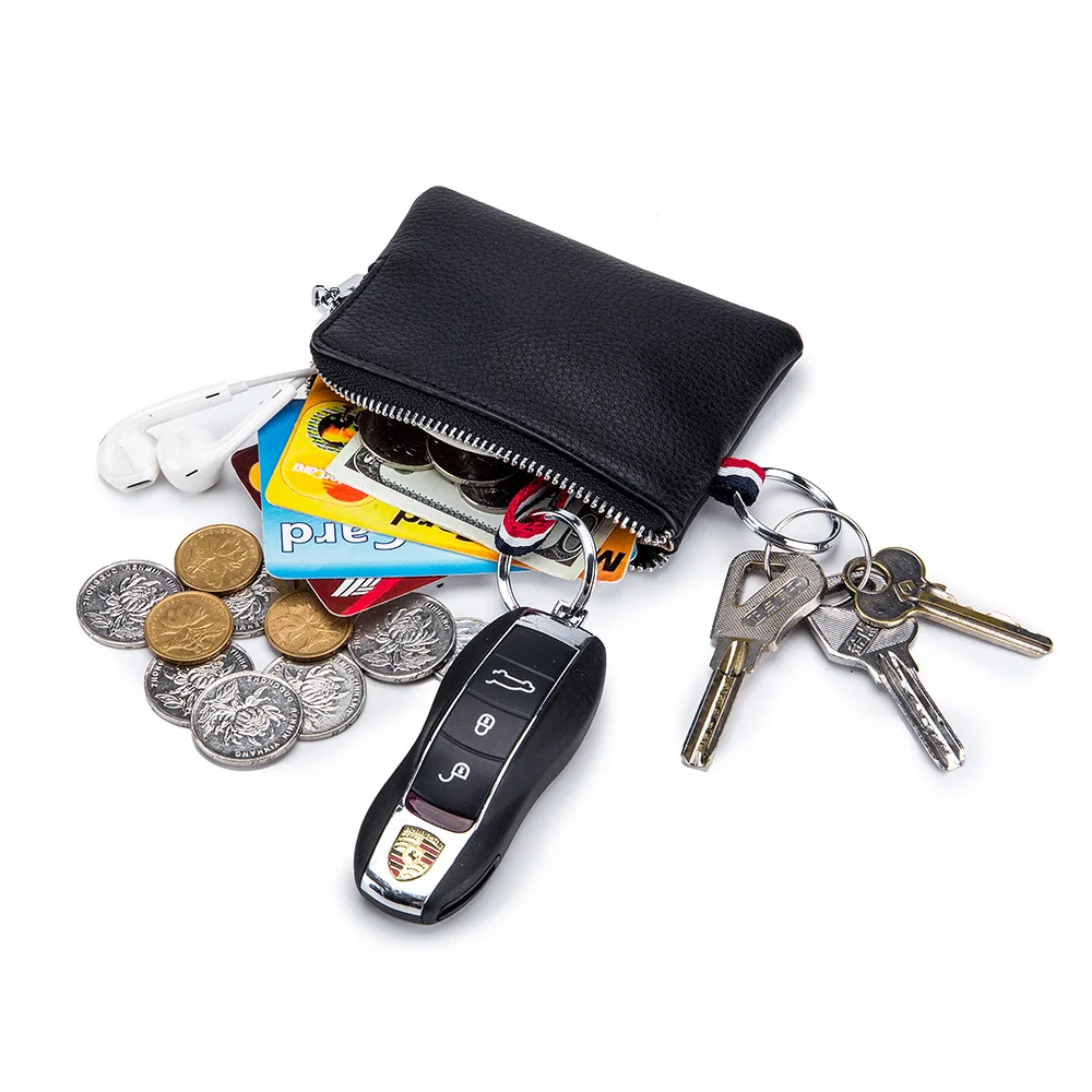 Real Leather Coin Purses Cute Small Portable Change Money Bags Key bag Pocket Wallets Case Mini Pouch Zipper