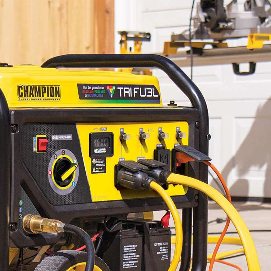 Champion New Arrival 8kw  LPG NG Tri Fuel Electric Home Use Open Frame gasoline Generators with CO Shield