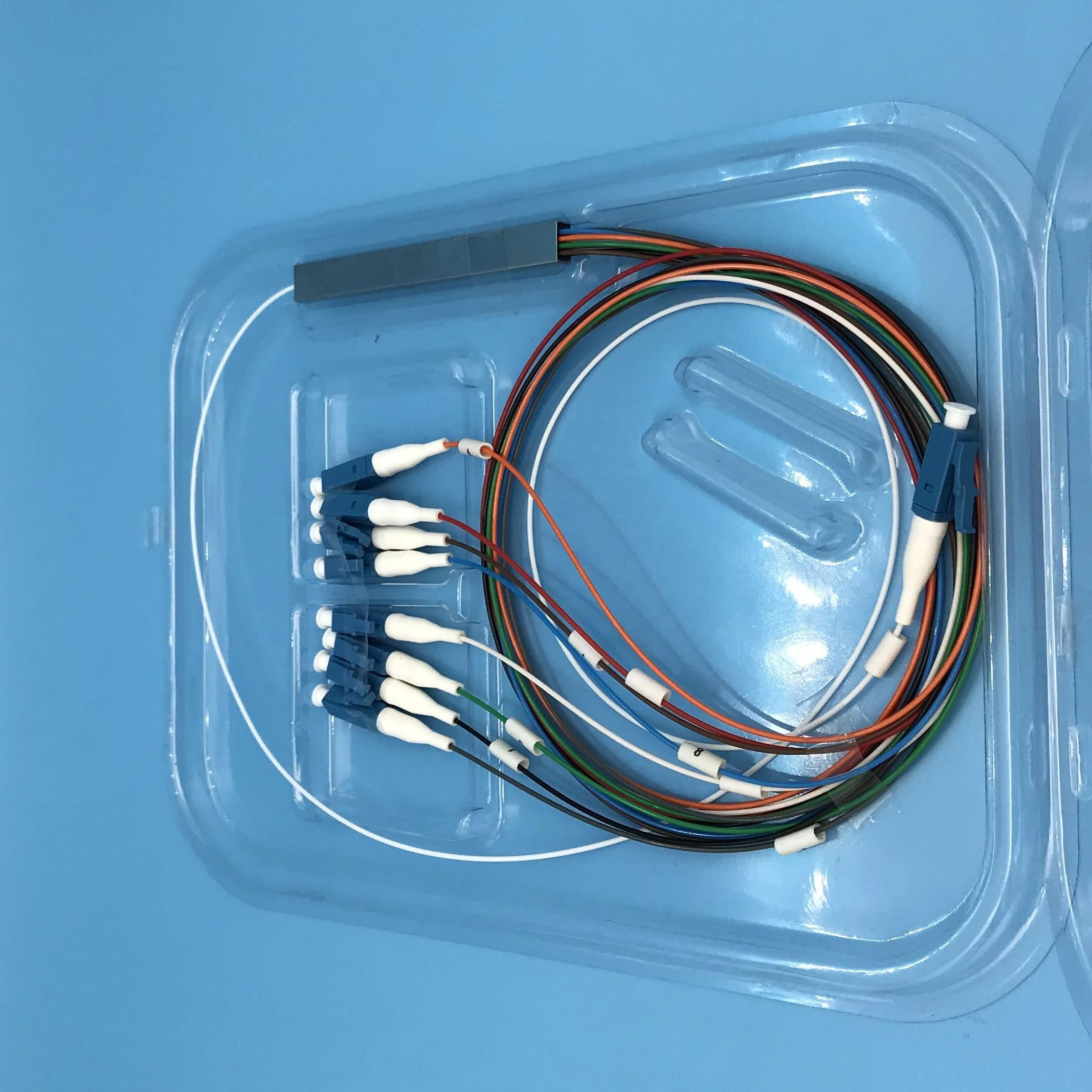Factory Price Ftth steel tube FTTH 1x2 1x4 1x8 1x16 Fiber Optic PLC Splitter with LC/UPC