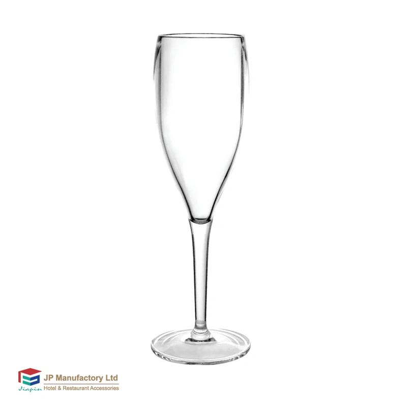 130ml Elegant Champagne Flute Glasses unbreakable wine glass plastic goblet cup for wedding camping canteen hotel