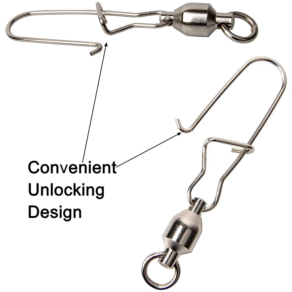 Ball Bearing Fishing Swivel With Nice Snap Copper Stainless Steel Welding Rings Fishing Hook Lure Line Connectors