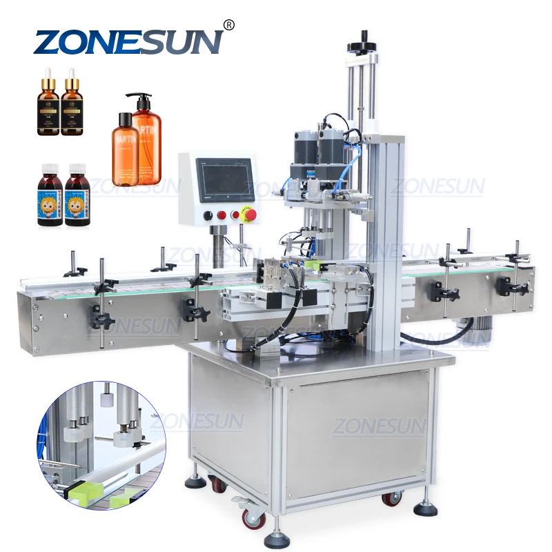 ZONESUN ZS-XG16 Электрический автоматический ПЭТ бутылки воды укупорочные машины для стеклянных бутылок