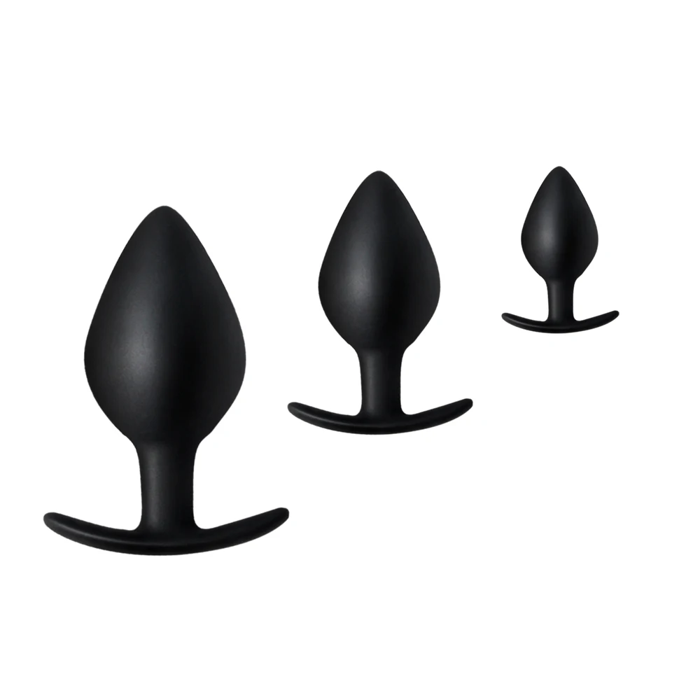Levett three sizes of silicone anal plug Male vagina couple sex toys