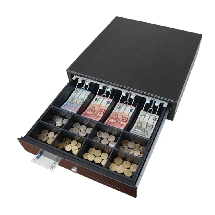 MK-410 4 bills 8 coins POS terminal 12V/24V money box electronic cash drawer