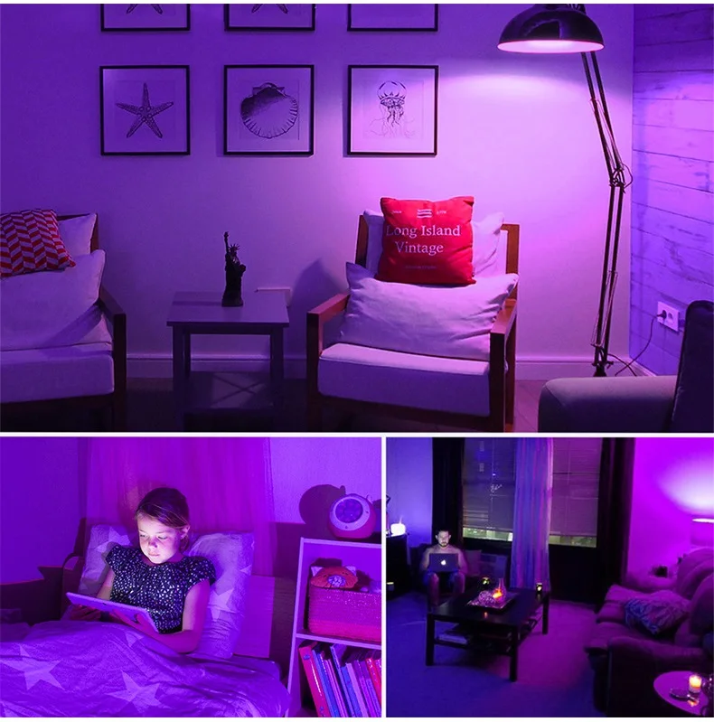 UV Black Light Bulbs 15W(100w Equivalent) BR30 E26 Medium Base UVA Level 385-410nm Glow-in-The-Dark UV Blacklight for Paints