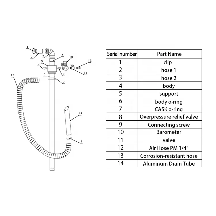 Stainless Steel Pneumatic Drum Pump Transfer Oil, Water, Chemical, Code 591563