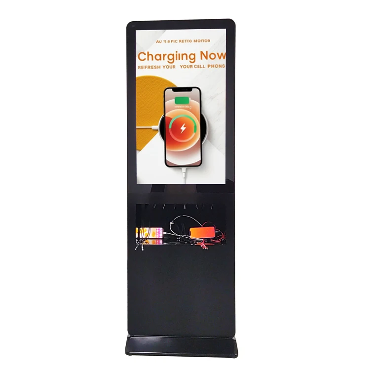 Infrared Touch Screen LCD digital signage kiosk used for Phone charging