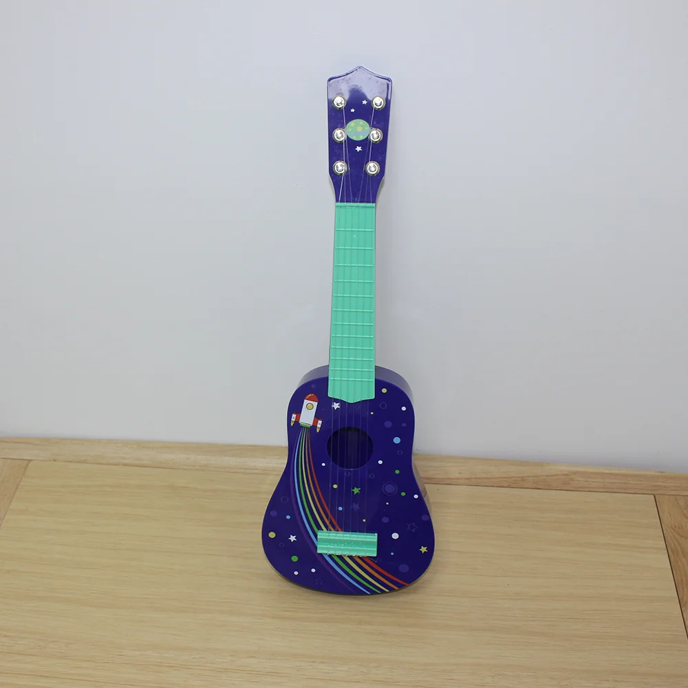 21 Inch Plastic Guitar Toy 6 Strings Mini Children Musical Instruments wooden music toy Educational Learning Rhyme Developmental