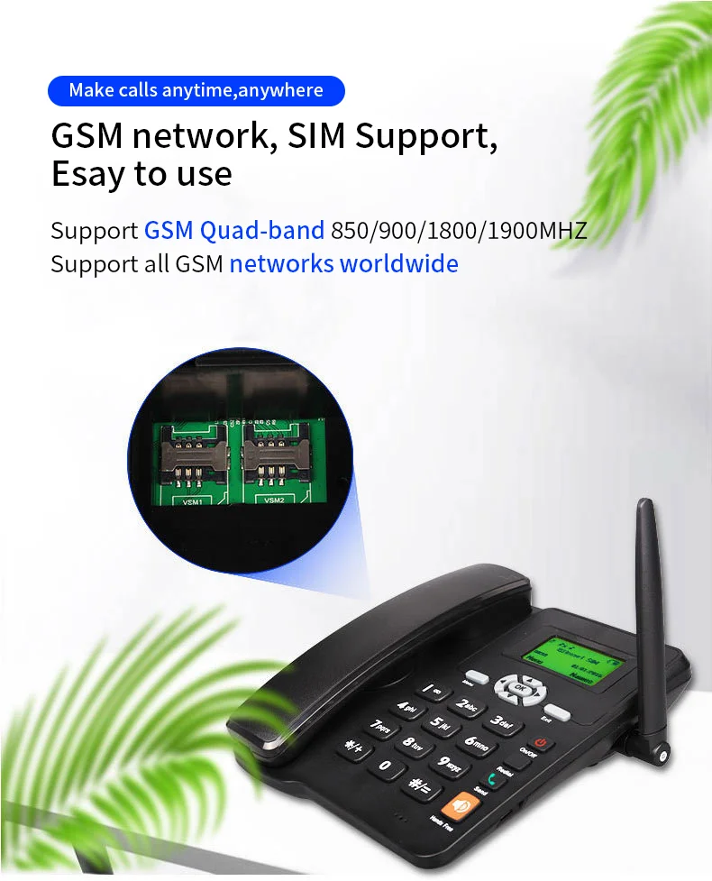 dual sim gsm fixed wireless telephone analog cordless phone gsm fwp