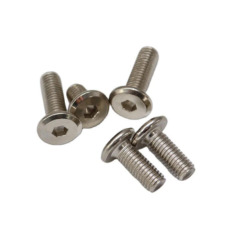 M6 X 15 Nickel Finish Connector Bolts Furniture Connector Nuts