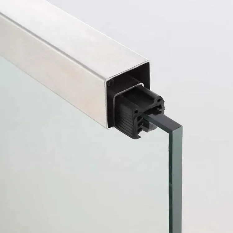 View Mate Stainless Steel Square Top Rail For Glass Railing Glass Balustrade Top Rail