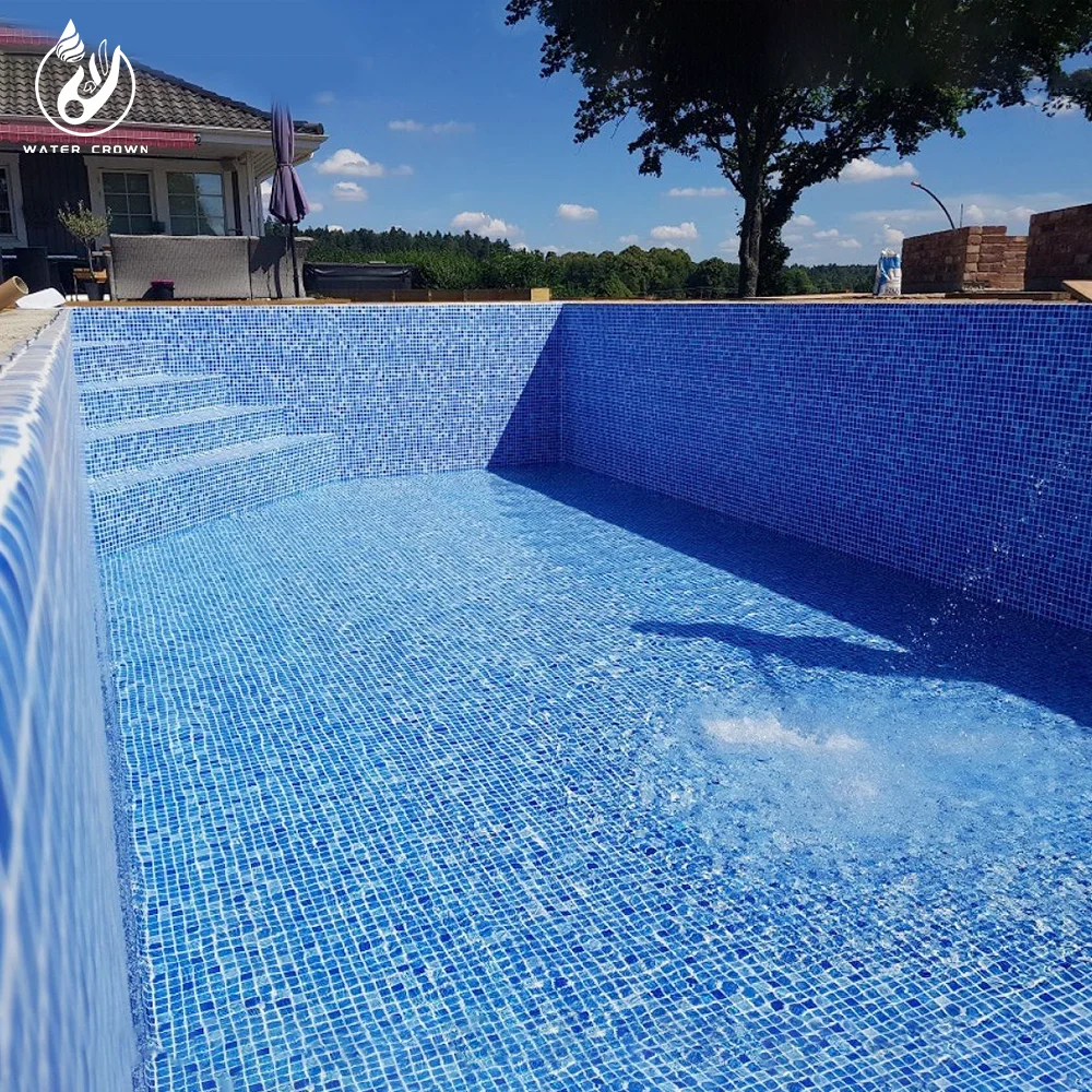 Safety Pool Rectangular Swimming Pool Cover Blue Light Weight Solid PVC Pool Cover