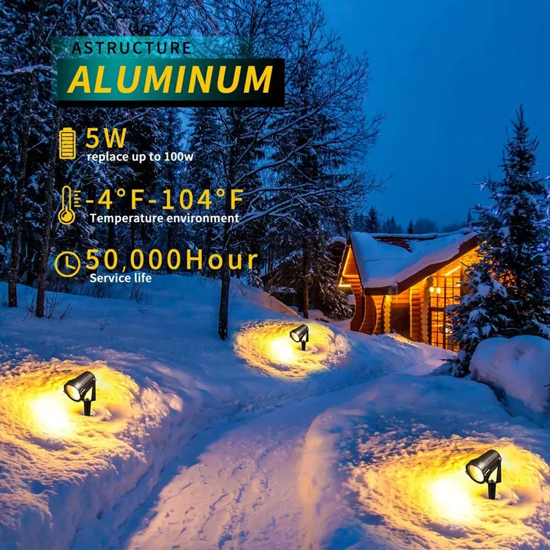 LED Garden Spotlight RGB Color Changing Dimmable BLE 2.4G Wireless Remote App Timer Group Control Outdoor LED Landscape Lighting